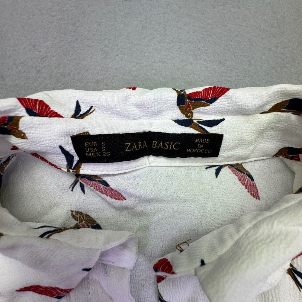 Zara Basic Button Down Shirt Women's Small White … - image 3